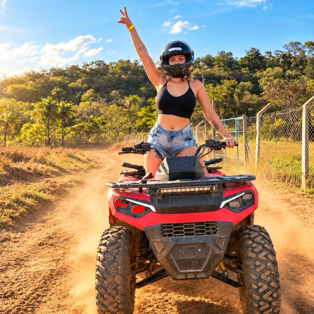 Passeio de quadriciclo na Fazenda dos Milagres